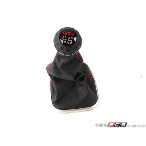 337/20AE Shift Knob / Black Boot / Red Stitching