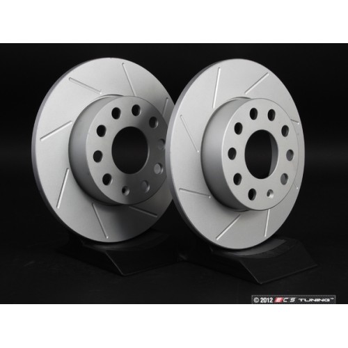 Rear Slotted Brake Rotors - Pair (260x12)