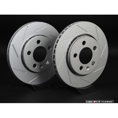 Rear Slotted Brake Rotors - Pair (256x22)